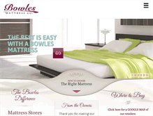 Tablet Screenshot of bowlesmattress.com